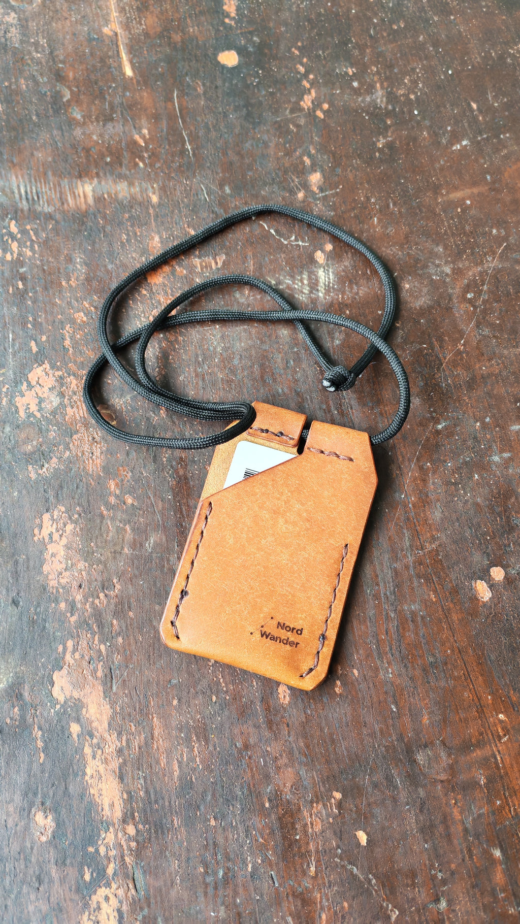 Neck Holder Access Card – Leather ID & Badge Holder