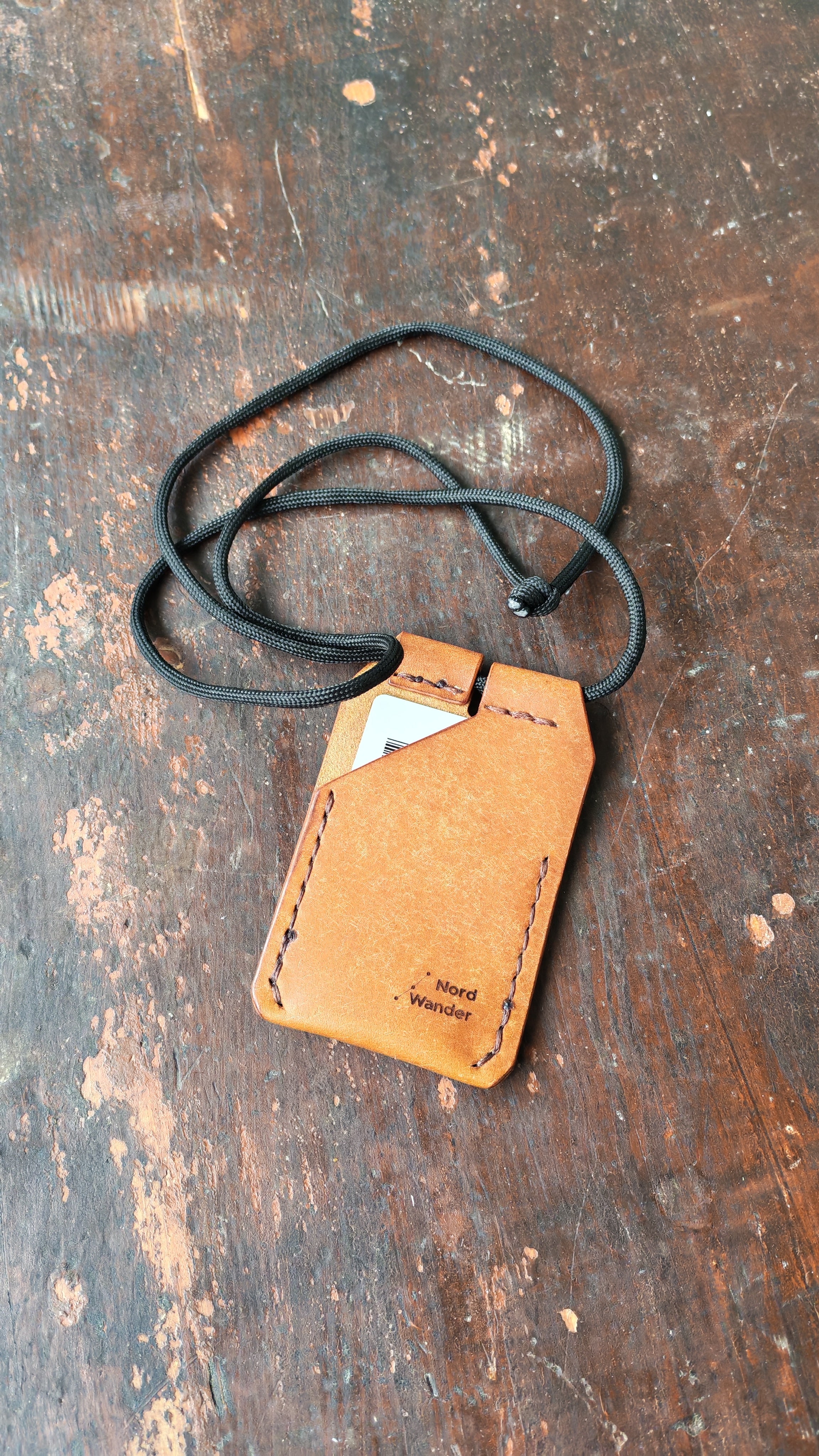 Neck Holder Access Card – Leather ID & Badge Holder
