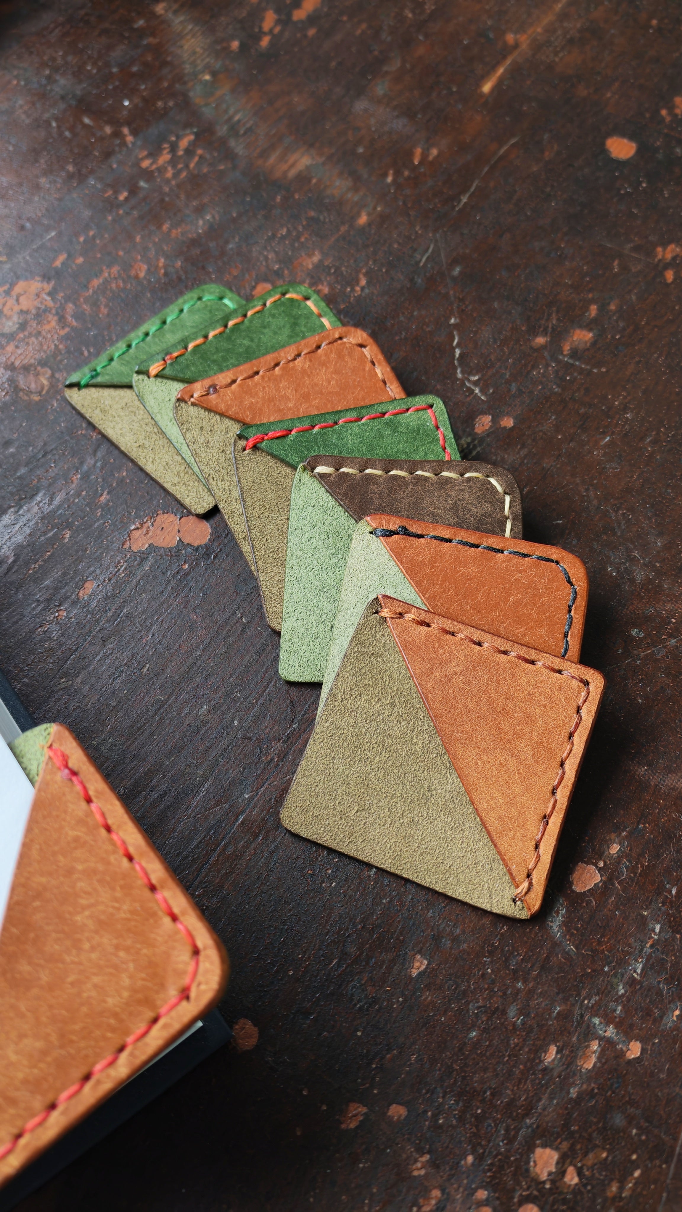 Corner Bookmark – Handmade Leather Book Corner
