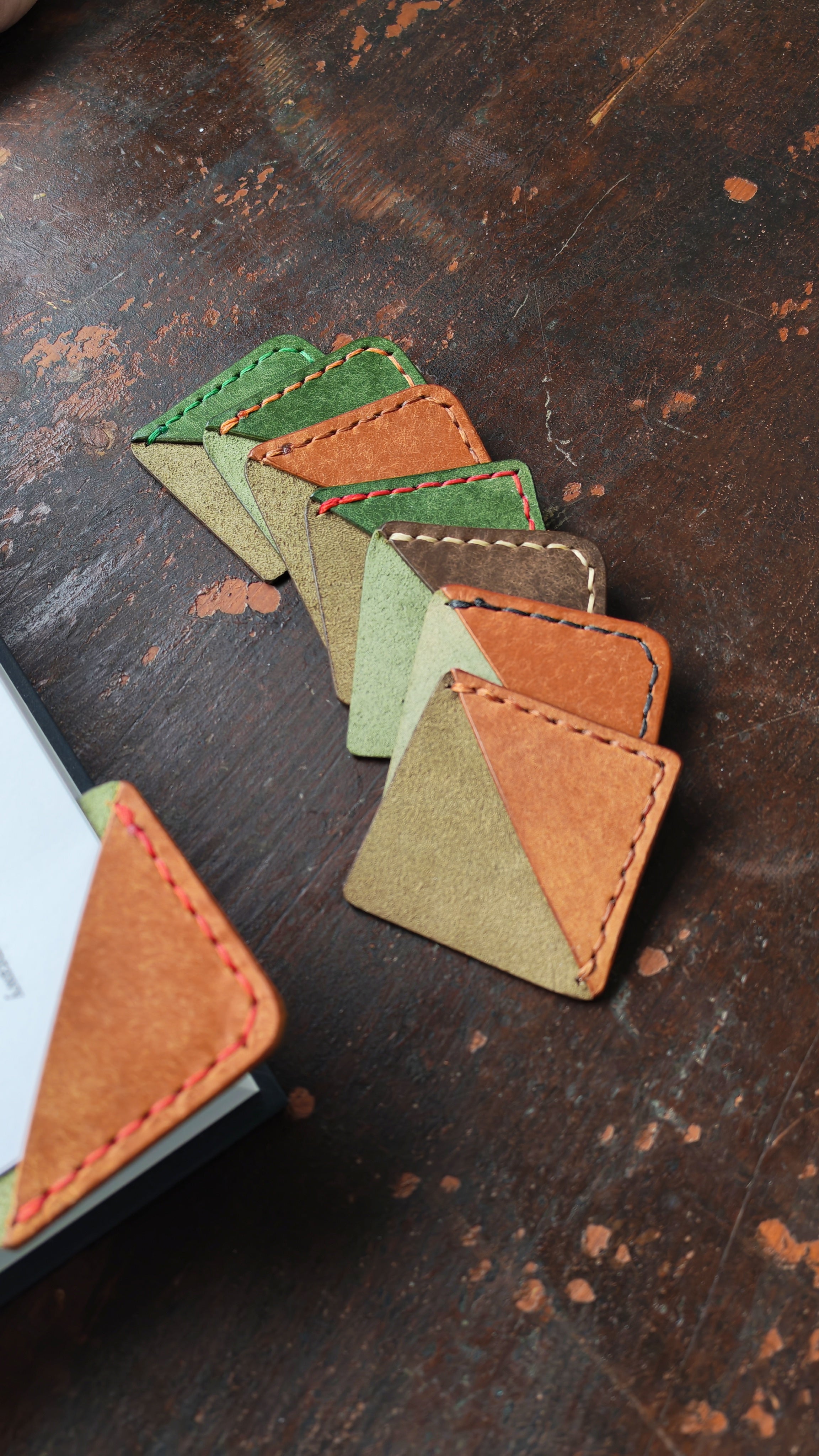 Corner Bookmark – Handmade Leather Book Corner