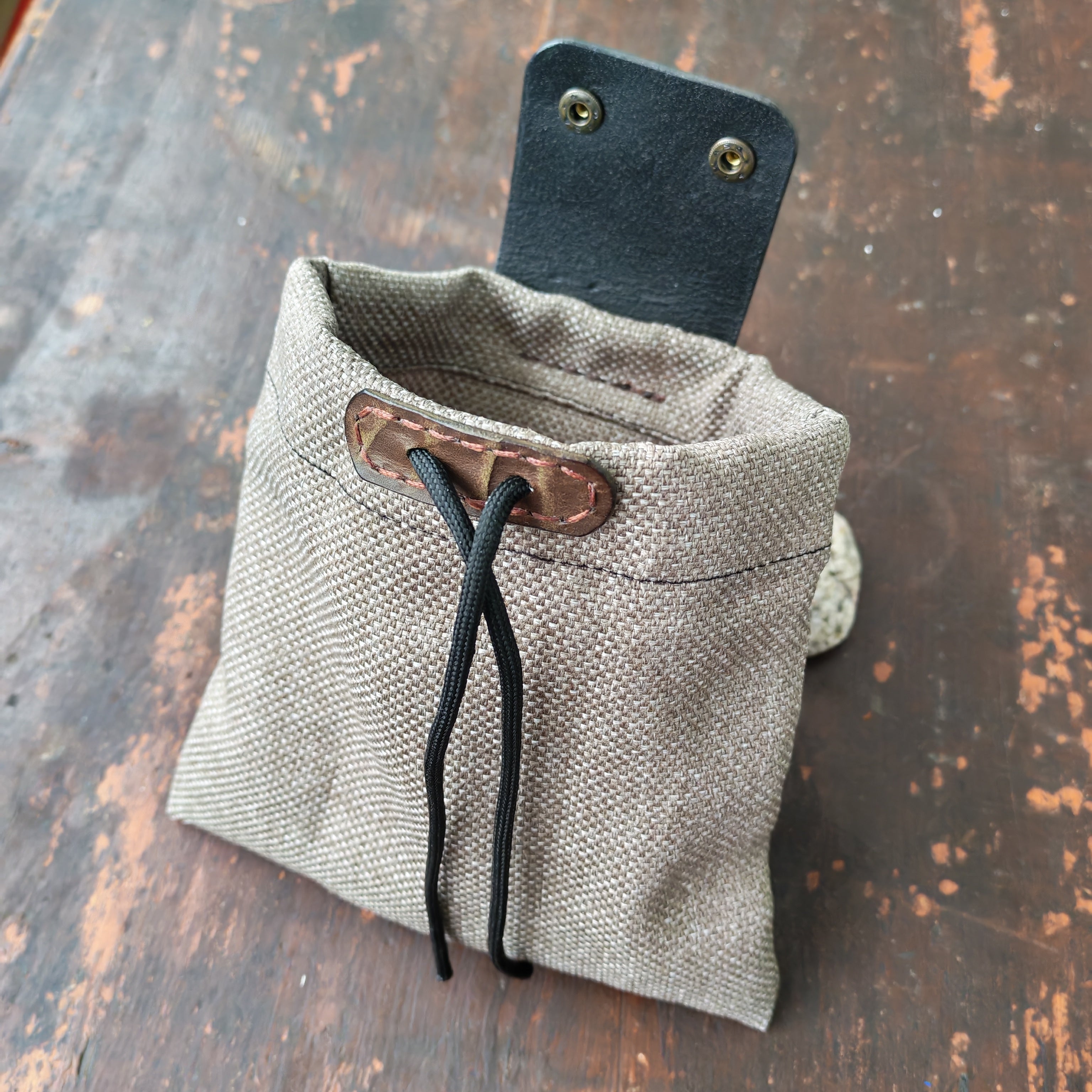 Foldable Leather Belt Pouch